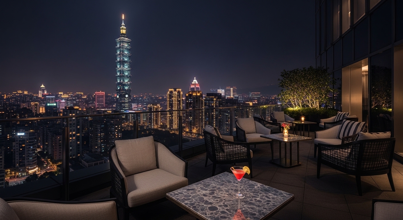 酒店經紀產業專業成長的夜景與商務風格
