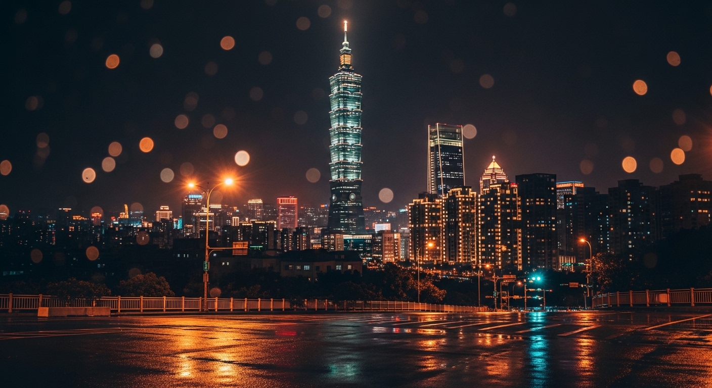 酒店交通夜景與安全意象，夜間下班交通的酒店交通場景