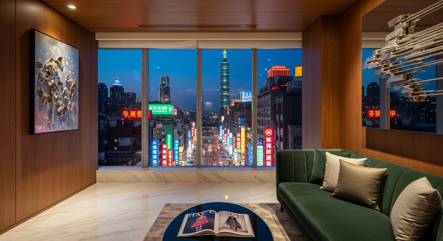 連假酒店 夜晚城市景觀與專業工作氛圍