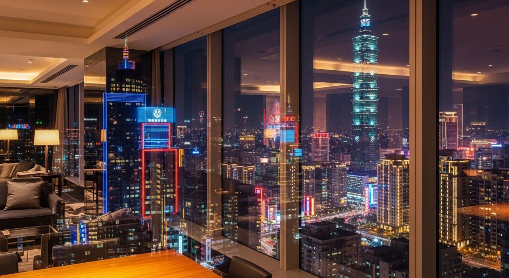 夜班中的酒店作息與保養示意，聚焦睡眠與皮膚護理