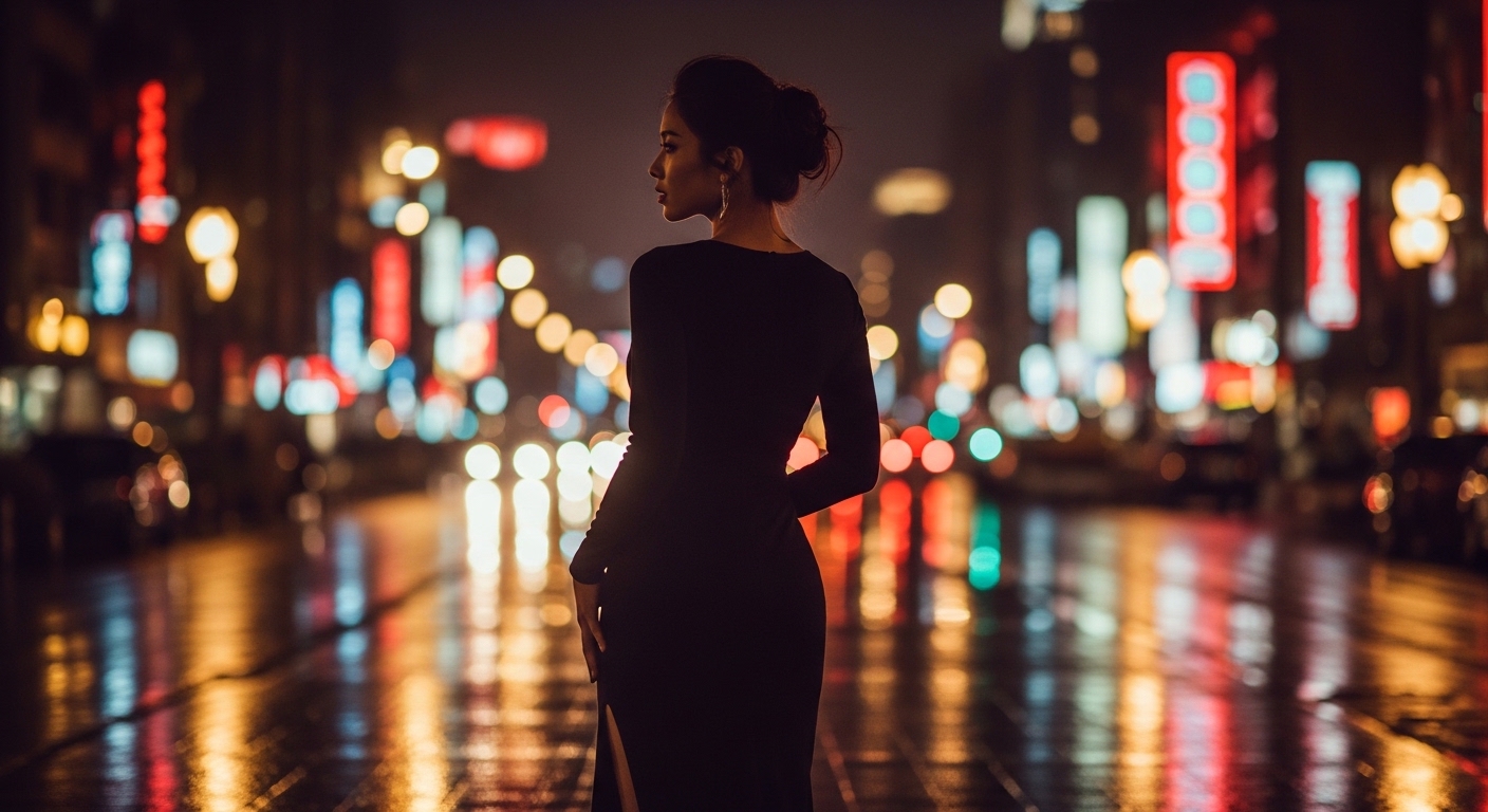 酒店情緒耗竭的職涯觀察：夜晚台北城市風景與專業女性風格