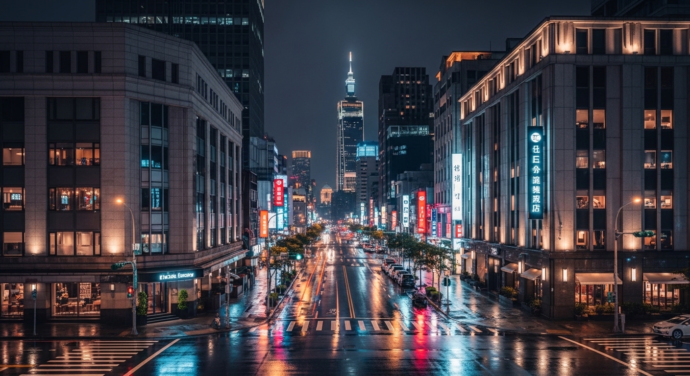 酒店升級酒 主題 夜間城市風景
