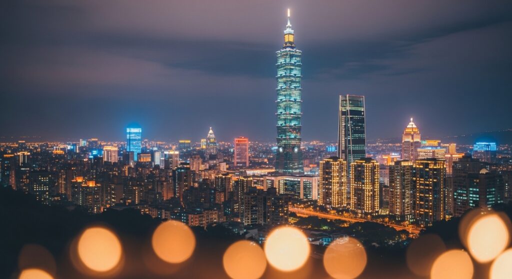 酒店經紀產業相關夜景與專業女性指導意象