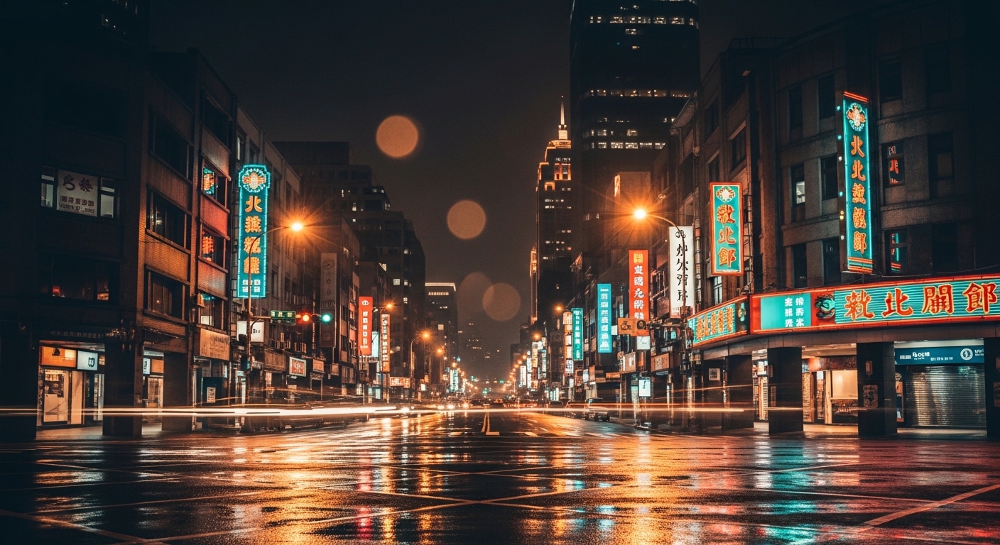 酒店性病風險與自我保護的專業說明，夜間城市景觀與時尚專業女性形象