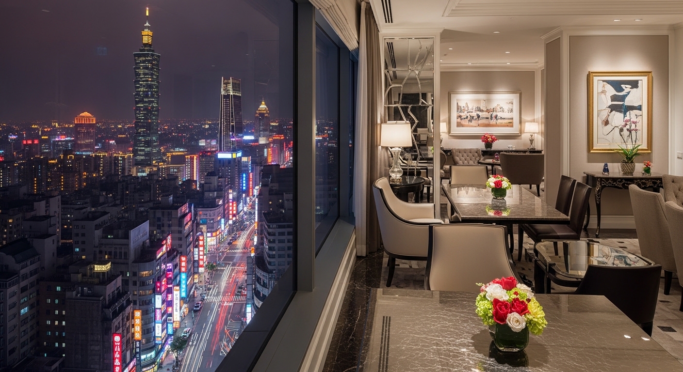 過年酒店工作情境示意圖，專業女性在夜間工作場景