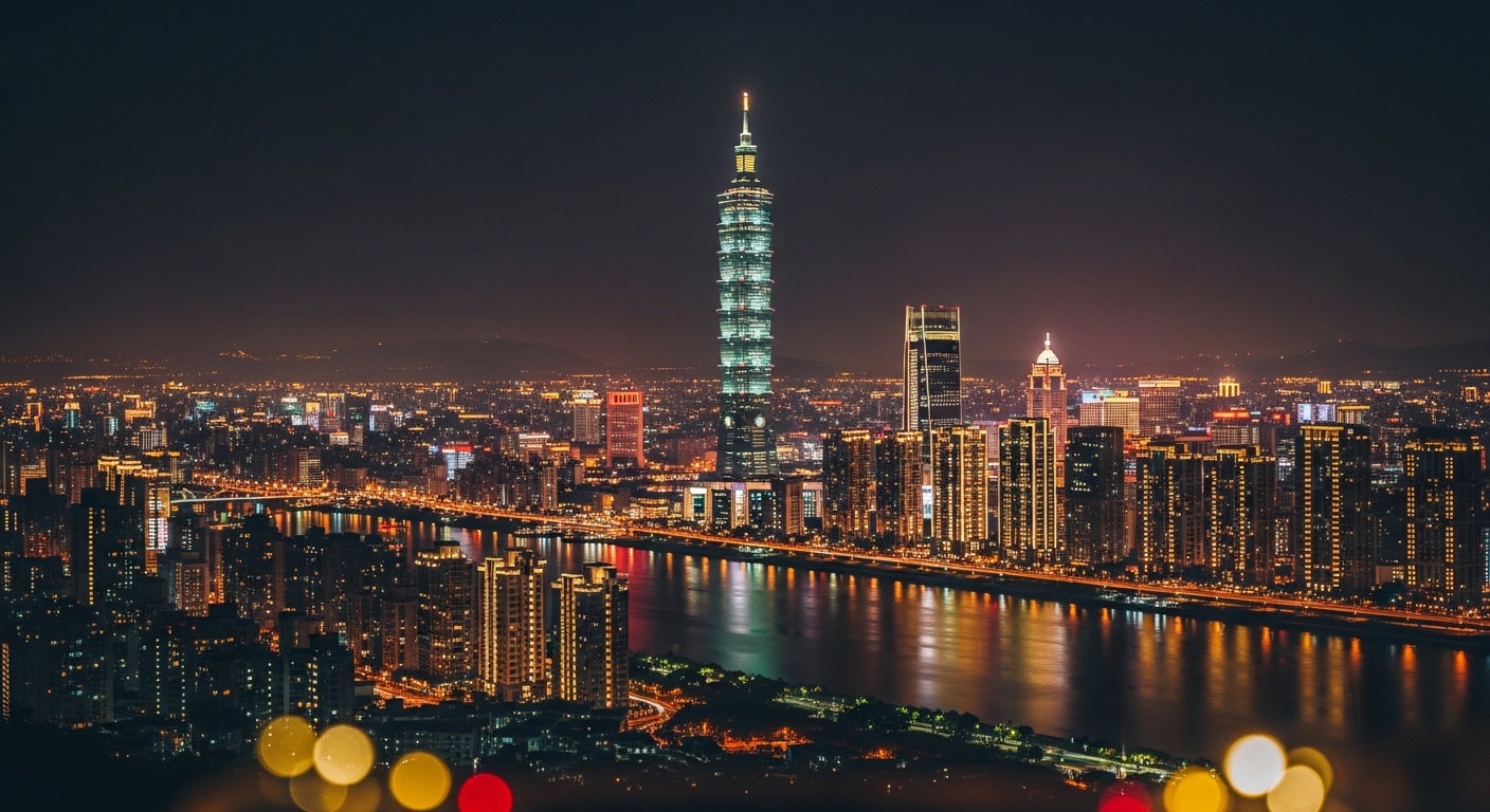 唯美酒店經紀職涯入門的女性新入者在夜景前思考職涯路徑，展現專業與自信