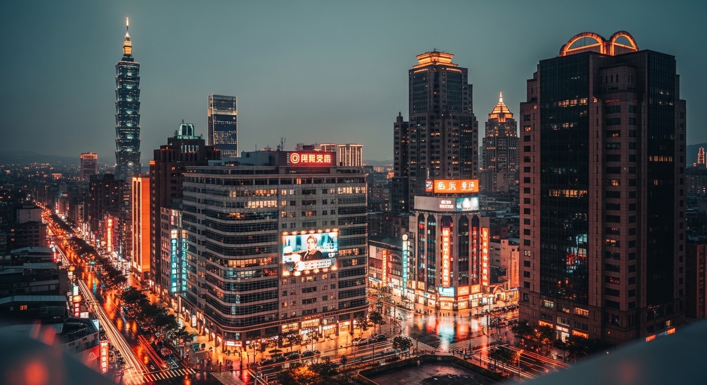 酒店偷錄風險的專業夜景意象，夜晚都會與高檔酒店氛圍